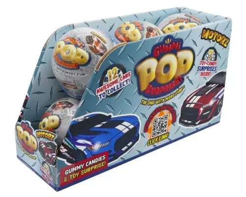 The Gummi Pop Surprise Motorz is a wonderful addition to any shelf, with so many to collect and sold in an eye-catching display case, they're ideal impulse and pocket money sweets!