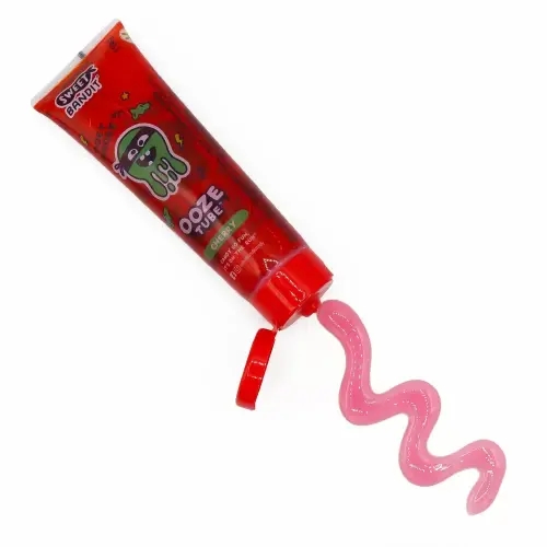 The Sweet Bandit Ooze Tubes are sweet and sour liquid candy that is fun on the run.