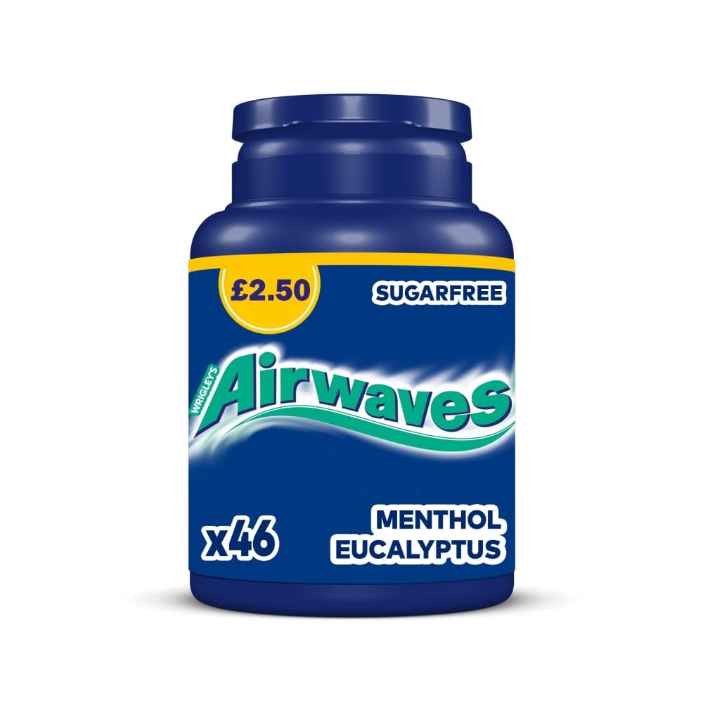 Airwaves Menthol & Eucalyptus Sugarfree Chewing Gum 46 Pieces Bottle £2 ...